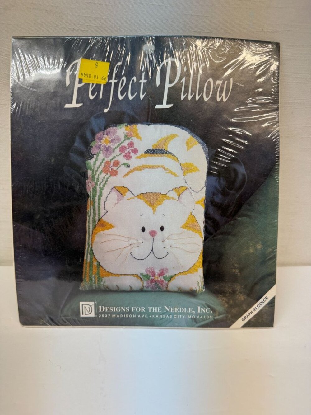 Cross Stitch Cat Perfect Pillow Kit Sealed
